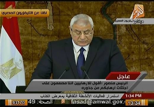 Mansour: Presidential elections to be held first