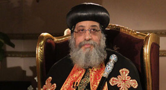 Pope Tawadros cancel his weekly sermon  for three weeks