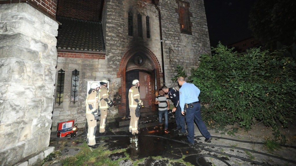 Extremists burn a Coptic church in Germany