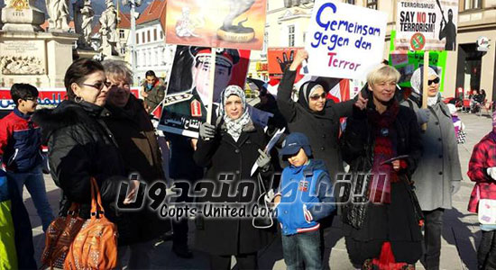 Anti-terrorism demonstrations by Egyptians in Austria