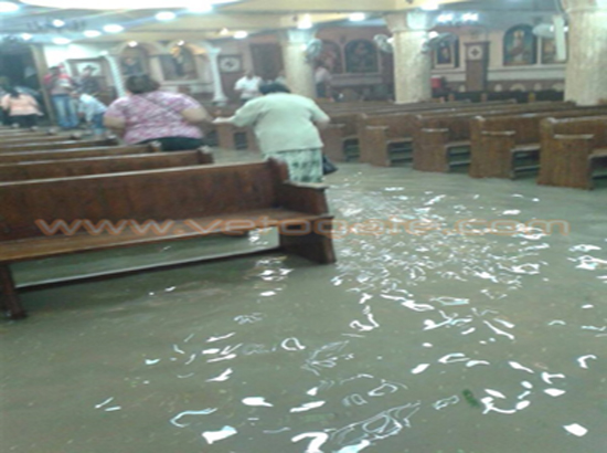 Rain floods Churches in Alexandria