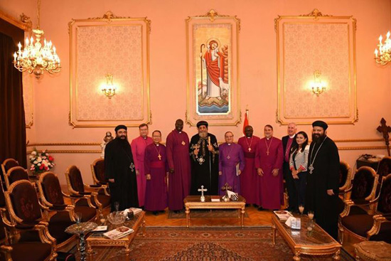 Pope Tawadros receives heads of the Episcopal Church