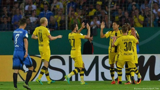Dortmund, Hamburg advance in German Cup