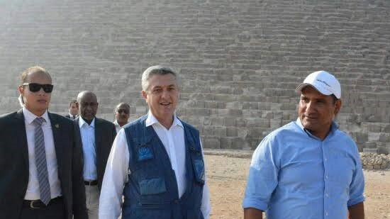 UN High Commissioner for Refugees visits Giza Plateau

