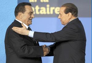 Mubarak, Italian PM discuss partnership 