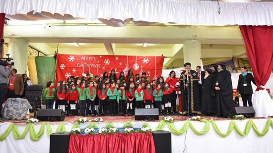 Pope Tawadros attend Christmas party at Karma school in Maadi