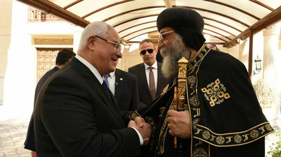 Former acting president congratulates Pope Tawadros on Christmas