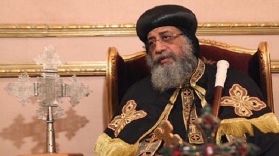 Egypt's endowments minister, army leaders visit Coptic Pope Tawadros for Christmas