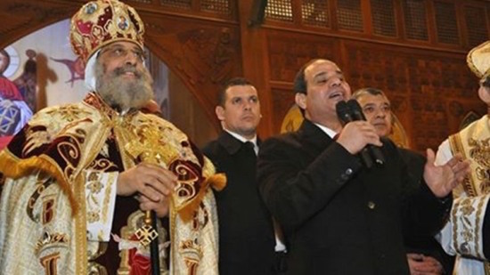 President of Egypt attends Christmas Mass