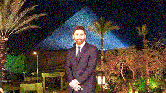 Football great Messi arrives in Egypt, visits Giza Pyramids