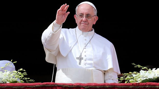 Pope Francis prays for peace of the world