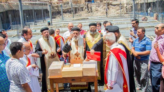 The foundation stone of St. George Church in New Assiut is laid