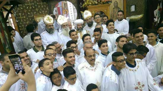 Bishop Salib ordains dozens of deacons in the Church of St. Mary in Dakadous