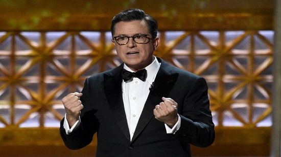 Stephen Colbert: A smooth Emmy host while roughing up Trump