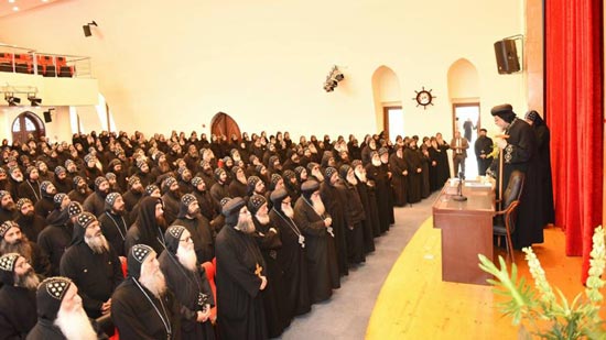 Pope Tawadros talks to monks about monasticism in the Nativity account