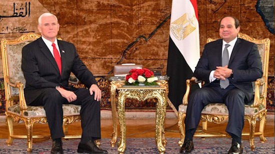 Pence voices support for Egypts counter-terrorism efforts