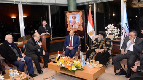 Egypts Coptic Pope Tawadros II inaugurates historical exhibit at Al-Ahram headquarters