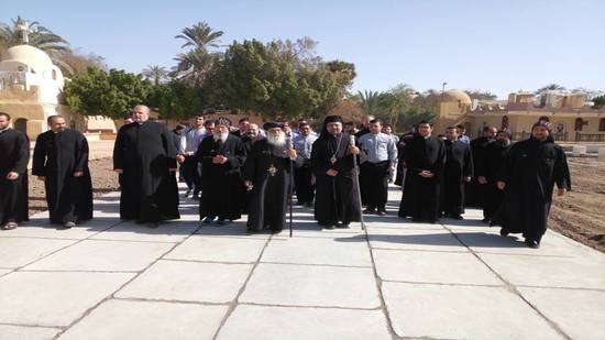 Bishop of the Catholic Church of Luxor leads a delegation to visit al-Shayeb monastery