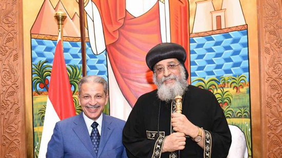 Pope Tawadros receives the Saudi Minister of African Affairs