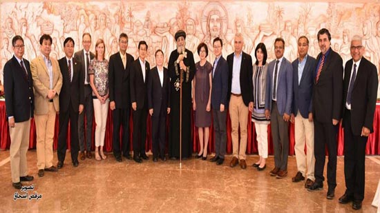 Pope Tawadros Receives Ambassadors of Asian Countries