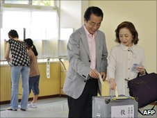 Upper house vote tests Japan PM Naoto Kan
