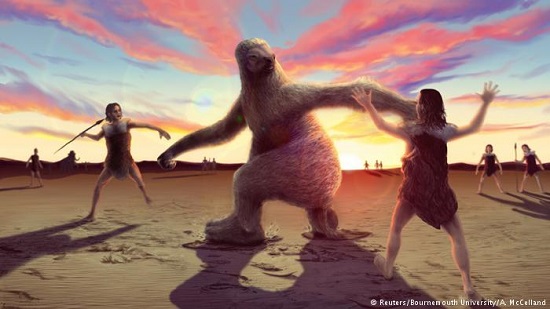 Scientists find evidence of prehistoric man-vs-giant sloth battle