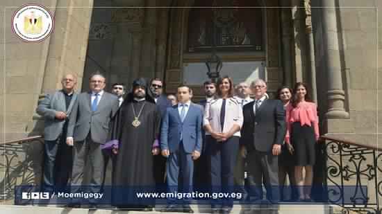 Egyptian and Armenian Ministers of Migration visit Armenian Patriarchate in Ramsis