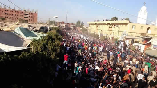 Police in Luxor prepares for the celebrations of St. George monastery in Rizigat