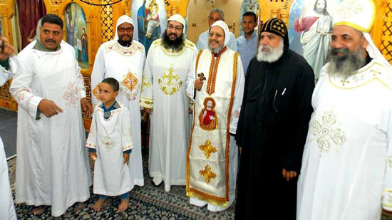 Bishop Markos presides over the celebrations at St. George Monastery in Rizeigat