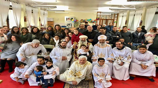 Bishop of Turin and Rome celebrates the holy mass in Novara, Italy