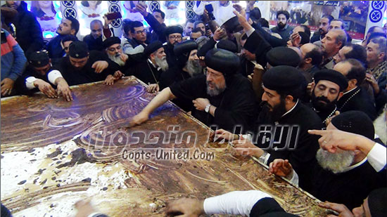 St. Mina Church in Helwan moves the relics of its martyrs to a new shrine