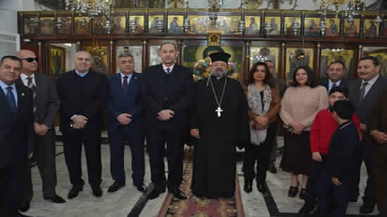 Damietta governor witnesses the Christmas celebration of the Greek Orthodox Church