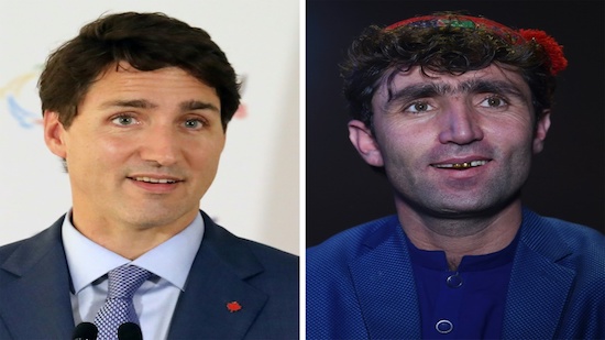 Afghan singer finds fame as Justin Trudeau double