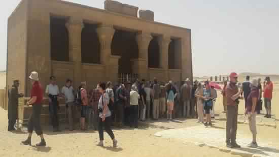 A touristic delegation from England and Germany visits the archaeological areas of Minya