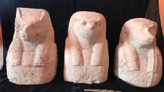 Limestone sarcophagus containing two mummies discovered in Menoufiya quarry