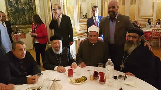 Coptic Church attends the Breakfast Ceremony of the Egyptian Embassy in Paris