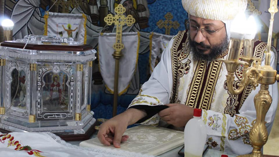 Bishop of New Valley inaugurates the icons and vessels of St. Mary Church