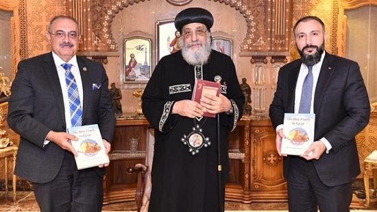 Pope Tawadros receives a member of the Canadian Parliament