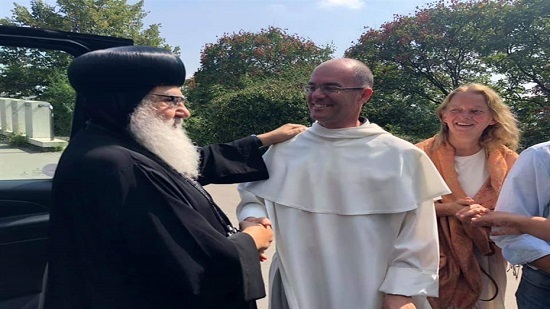 St Moses Meets with Monk Ental Antonios at St. Pauls Monastery in Hungary 