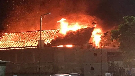 120 years old church destroyed by fire in Cairo