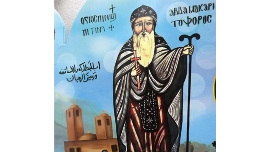 Spiritual appearance of St. Makar at his monastery 