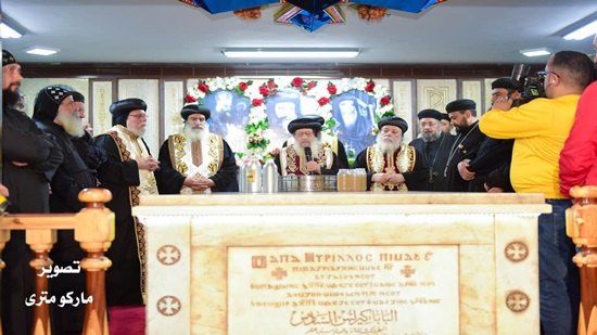 The shrine of Pope Kyrillos VI perfumed in St. Mina Monastery of Mariout