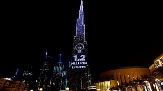 Dubai turns worlds tallest building into coronavirus charity box