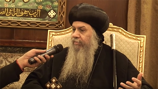 Bishop Agathon declares his submission for Pope Tawadros