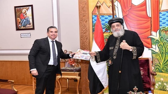 Pope Tawadros receives Egypt s Ambassador in Cyprus
