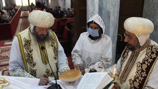 Bisho Arsanyus ordains a new priest in the New Valley
