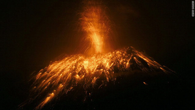 Volcano known as the 'Throat of Fire' erupts in Ecuador
