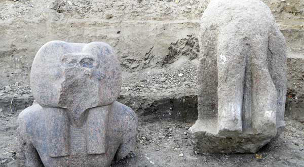 Dig finds statue pieces in pharaonic temple ruins	