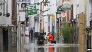 German cities threatened by flooding after winter thaw

