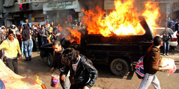 MB Facebook page claims responsibility for burning a police car in Ismailia